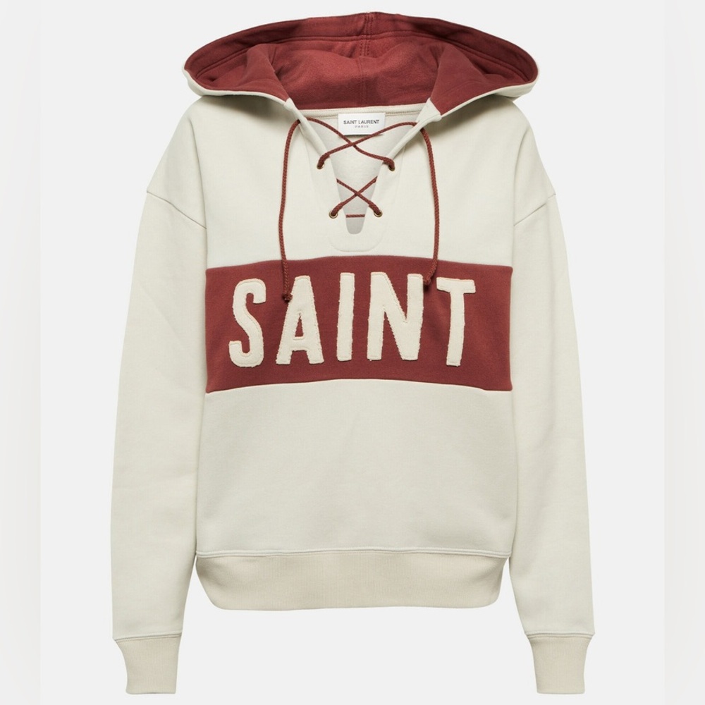 Saint Laurent Paris Logo Hoodie – Size M – Brand New with Tags – 100% Cotton